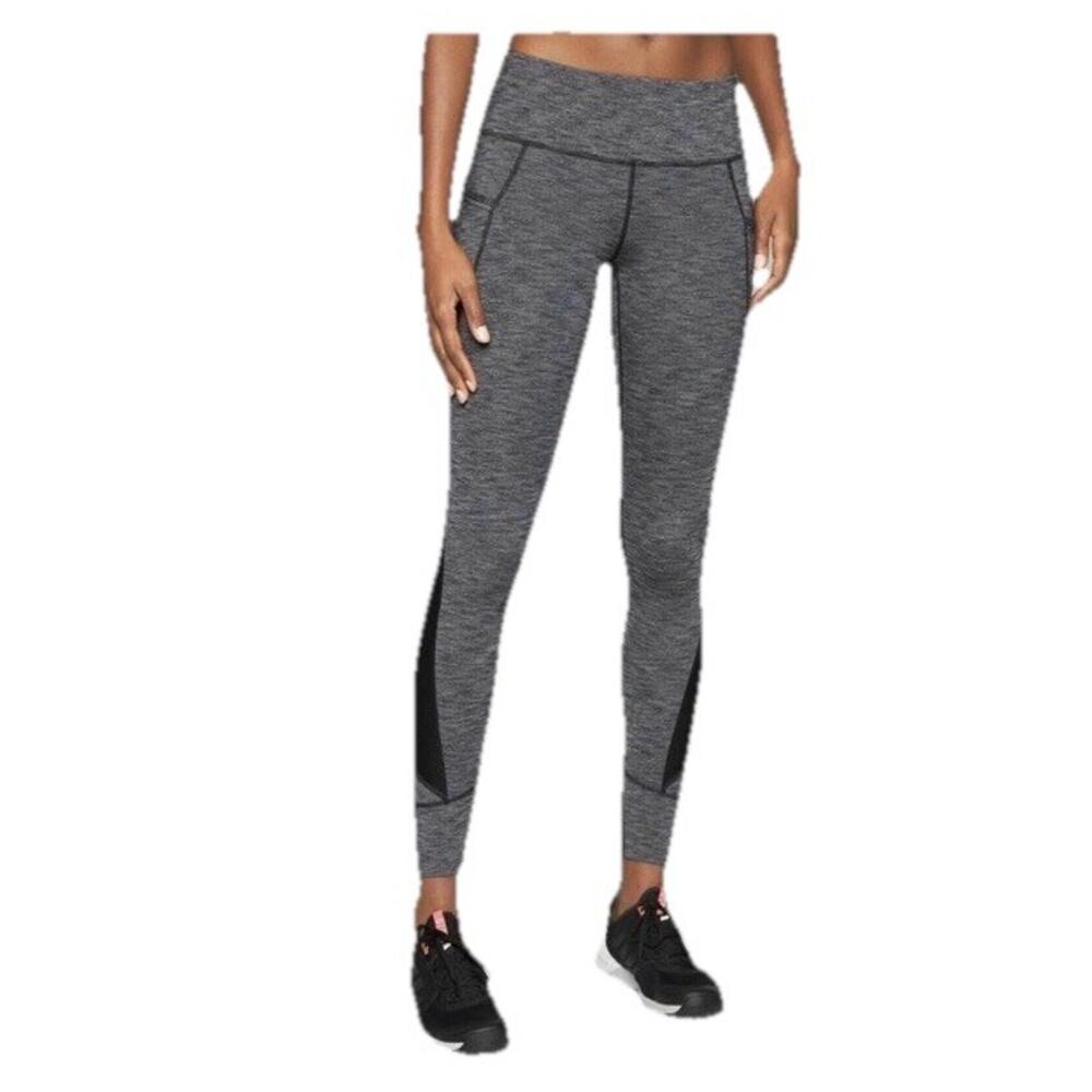Athleta Relay Tight 2.0 Grey Heather Mid Rise Ankle Crop Pockets Leggings Size M